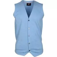 Suitable - Gilet Katoen Lichtblauw - L - Modern-fit