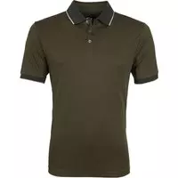 Suitable - Liquid Polo Olijfgroen - XL - Slim-fit