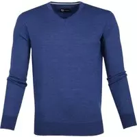 Suitable - Merino Pullover Blauw - XXL - Slim-fit