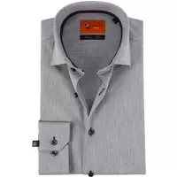 Suitable - Overhemd SF Melange Grijs - 39 - Heren - Slim-fit