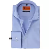 Suitable - Overhemd SL7 Twill Blauw - 39 - Heren - Slim-fit - Extra Lange Mouwlengte