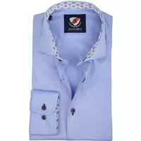 Suitable - Overhemd TF Dessin Blauw - 39 - Heren - Tailored-fit