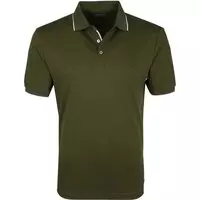 Suitable - Polo Liquid Jersey Olijfgroen - M - Regular-fit