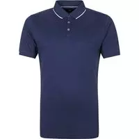 Suitable - Poloshirt Liquid Donkerblauw - M - Modern-fit