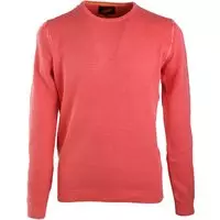 Suitable - Pull Ronde Hals Korrel Koraalrood - L - Slim-fit