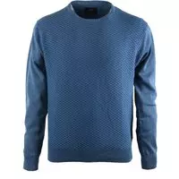Suitable - Pullover Blauw Triangle - XL - Slim-fit