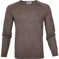 Suitable - Pullover Prestige Merino Lichtbruin - XXL - Regular-fit