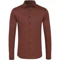 Desoto - Overhemd Strijkvrij MK Bruin - XS - Heren - Slim-fit