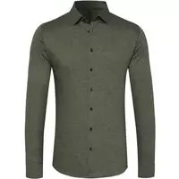 Desoto - Overhemd Strijkvrij Modern Kent Donkergroen - XS - Heren - Slim-fit
