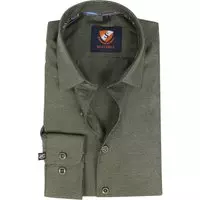 Suitable - Overhemd HBD Donkergroen - 38 - Heren - Slim-fit