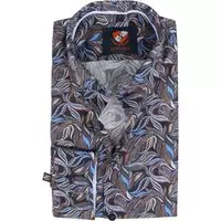 Suitable - Overhemd HBD Paisley Donkerblauw - 39 - Heren - Slim-fit