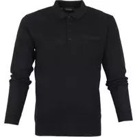 Scotch and Soda - Long Sleeve Polo Donkerblauw - S - Slim-fit