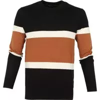 Scotch and Soda - Pullover Gestreept Bruin - S - Modern-fit