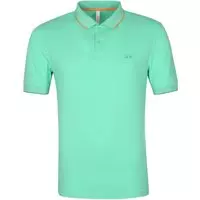 Sun68 - Polo Small Stripes Groen - XXL - Modern-fit