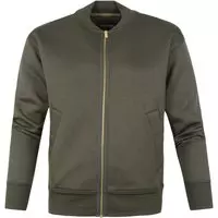 Bomber Sweat Relaxed Fit Olijf Groen (163921 - 0456)