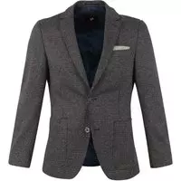 Suitable - Colbert Houndstooth Grijs - 48 - Tailored-fit