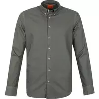 Suitable - Overhemd BD Oxford Antraciet - S - Heren - Slim-fit
