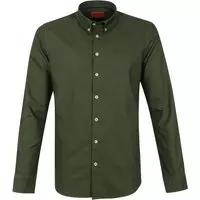 Suitable - Overhemd BD Oxford Donkergroen - S - Heren - Slim-fit