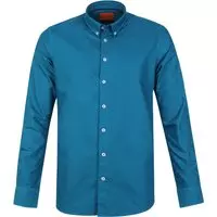 Suitable - Overhemd BD Oxford Petrol - S - Heren - Slim-fit