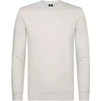 Profuomo - Sweater Melange O-Hals Beige - M - Slim-fit