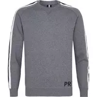 Profuomo - Sweater Tape O-Hals Antraciet - M - Slim-fit