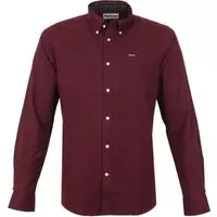 Barbour - Overhemd Uxbridge Donkerrood - M - Heren - Tailored-fit