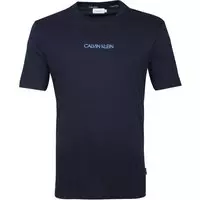 Calvin Klein - T-Shirt Logo Blauw - M - Modern-fit