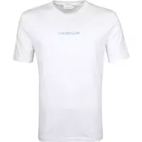 Calvin Klein - T-Shirt Shadow Logo Wit - L - Regular-fit