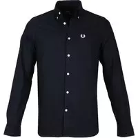 Fred Perry - Classic Overhemd Navy - S - Heren - Modern-fit