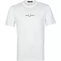 Fred Perry - T-Shirt Wit M1609 - L - Modern-fit