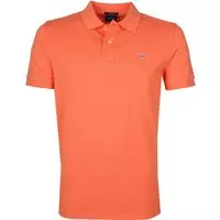 Gant - Basic Polo Oranje - M - Regular-fit