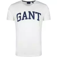 Gant - T-shirt Graphic Blauw Off-White - S - Regular-fit