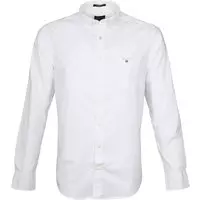 Gant - Casual Overhemd Broadcloth Wit - XXL - Heren - Regular-fit