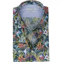 Giordano - Overhemd Maggiore Bloemen Multicolour - 40 - Heren - Modern-fit