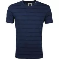Marc O'Polo - Logo T-shirt Streep Navy - XL - Modern-fit
