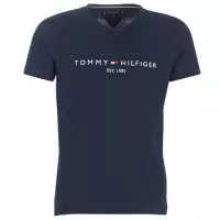 Tommy Hilfiger - Logo T-shirt Donkerblauw - XS - Modern-fit