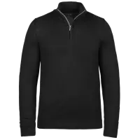 Vanguard - Half Zip Trui Zwart - M - Modern-fit