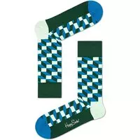 Happy Socks - Filled Optic Blauw Groen - 41-46 -