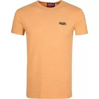 Superdry - T-Shirt Embroidery Oranje - XXL - Slim-fit