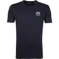 KnowledgeCotton Apparel - T-shirt Alder Navy - Maat L - Modern-fit