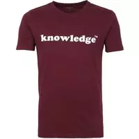 KnowledgeCotton Apparel - T-shirt Paars - M - Modern-fit