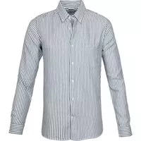 KnowledgeCotton Apparel - Overhemd Denim Striped - XXL - Heren - Modern-fit