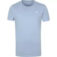 KnowledgeCotton Apparel - T-shirt Alder Asley Blauw - L - Modern-fit