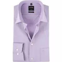 OLYMP Luxor Modern Fit overhemd - paars - Strijkvrij - Boordmaat: 37