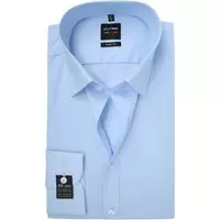 OLYMP - Level Five Overhemd SL7 Body-Fit Lichtblauw - 38 - Heren - Slim-fit - Extra Lange Mouwlengte