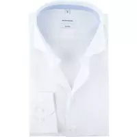 Seidensticker - Overhemd Stippen Wit - 39 - Heren - Tailored-fit