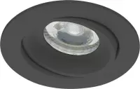 Noxion Verzonken Spot Vision MR16 Kantelbaar Zwart | Zaagmaat 69mm - GU10 Fitting.