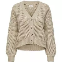 Jacqueline de Yong Vest Jdyjulle L/s Cardigan Knt 15228386 Cement Dames Maat - M