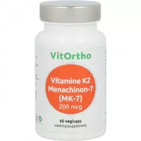 VitOrtho Vitamine K2 Menachinon-7 (MK-7) 200 mcg - 60 vegicaps - Vitamine K