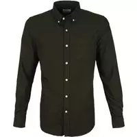 Colorful Standard - Overhemd Donkergroen - XL - Heren - Modern-fit